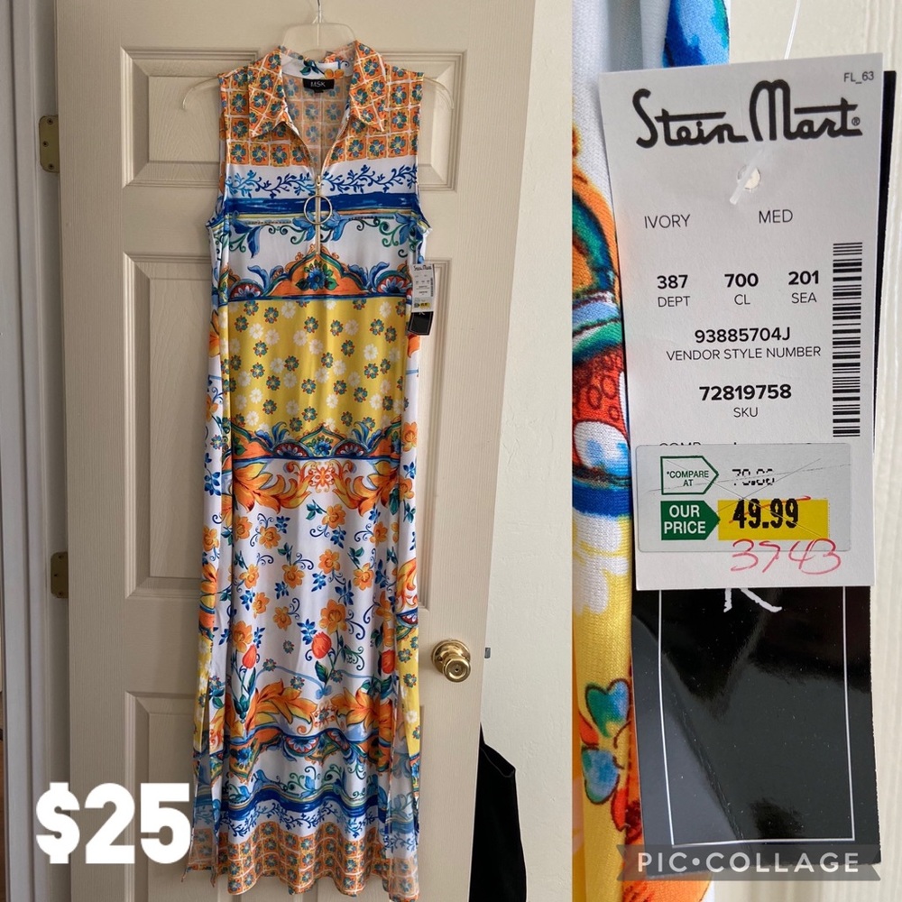 Bright floral maxi dress